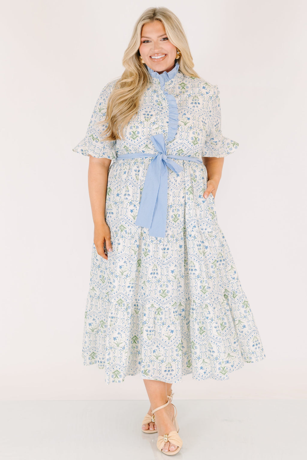 Reserved For You Dress, Blue Multi