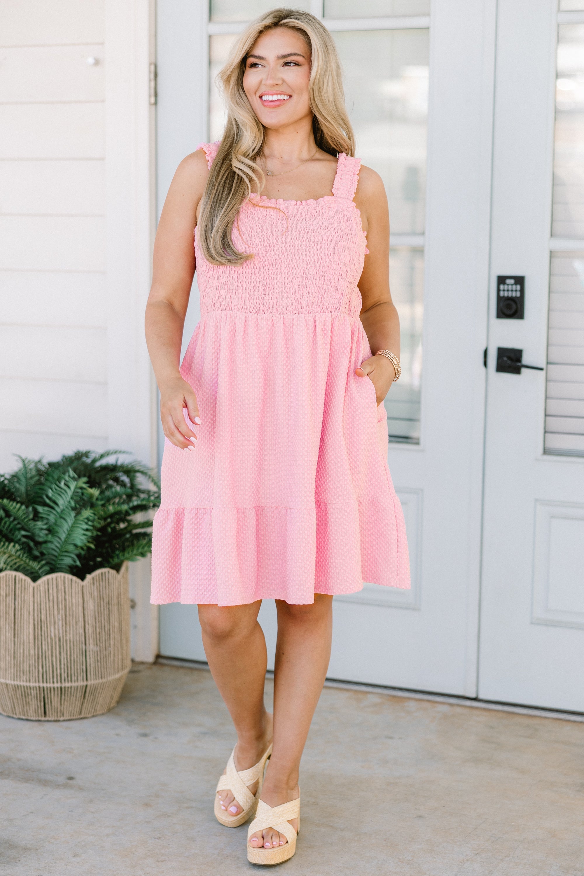 Return Someday Dress, Baby Pink