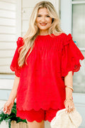Right Over Here Top, Red