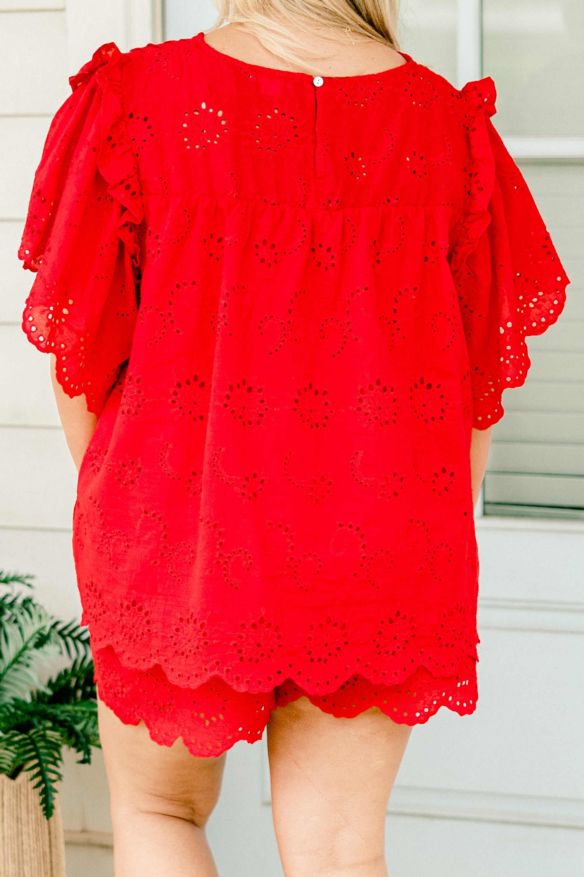 Right Over Here Top, Red