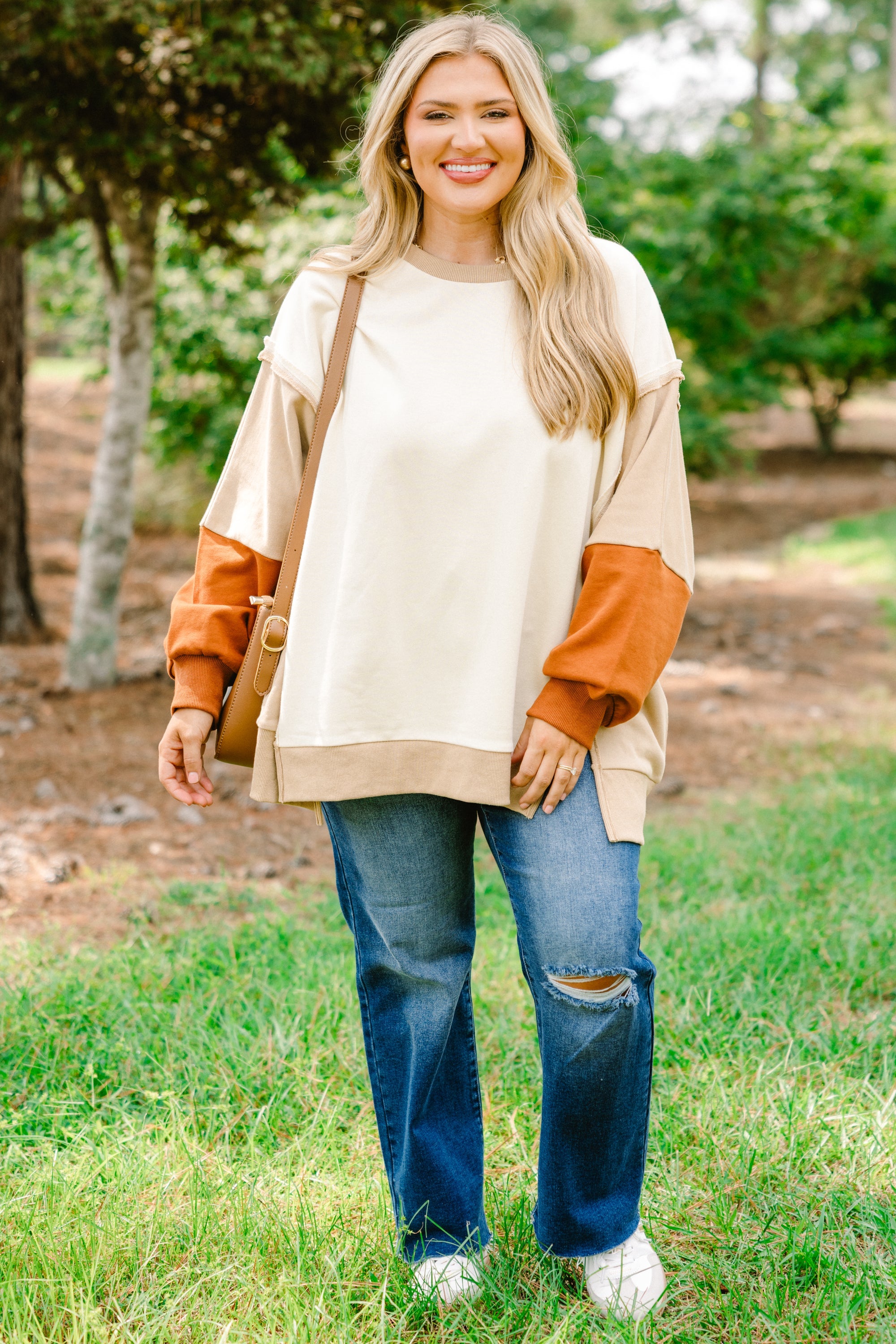Rising To The Opportunity Pullover, Brown