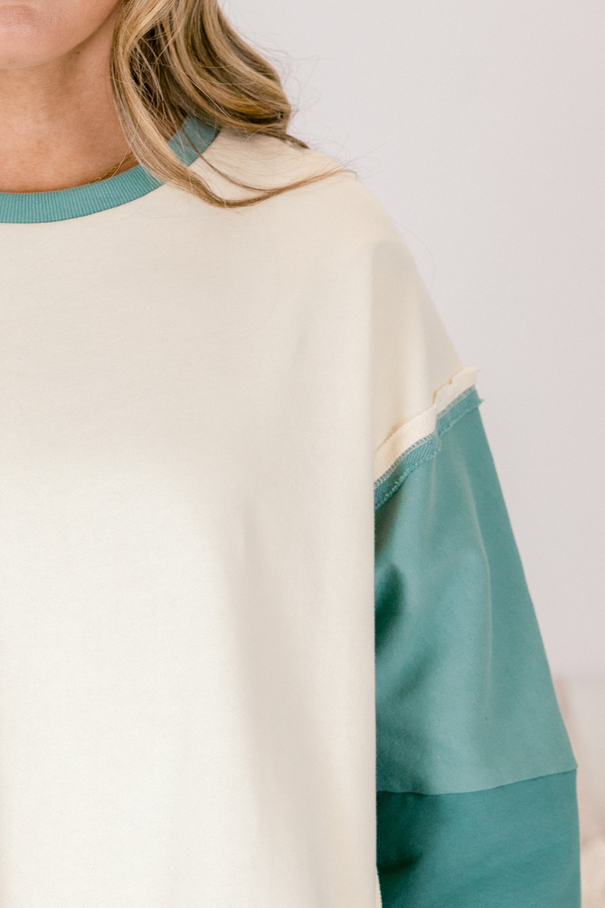 Rising To The Opportunity Pullover, Green-Cream