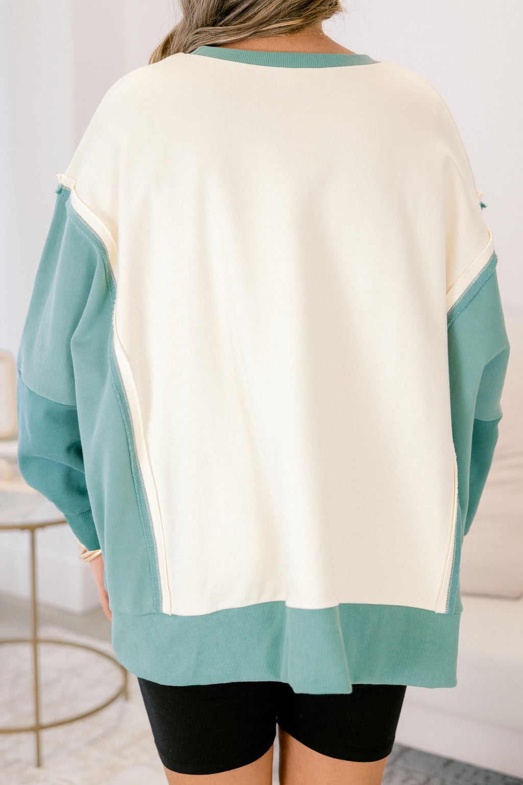Rising To The Opportunity Pullover, Green-Cream