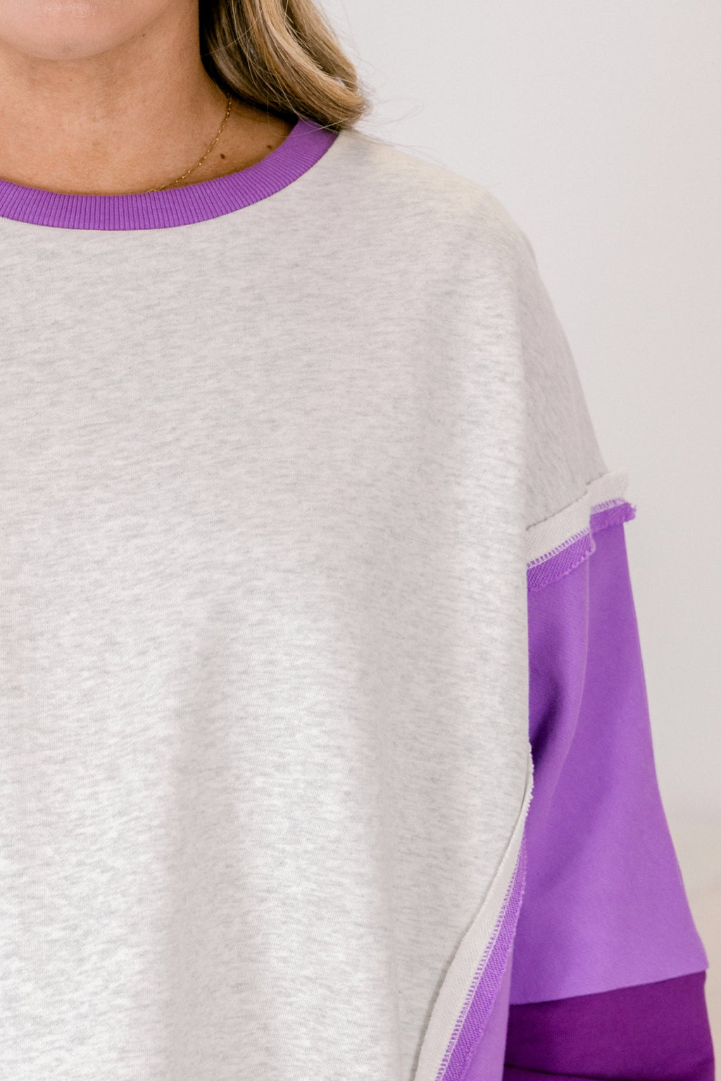 Rising To The Opportunity Pullover, Purple-Gray