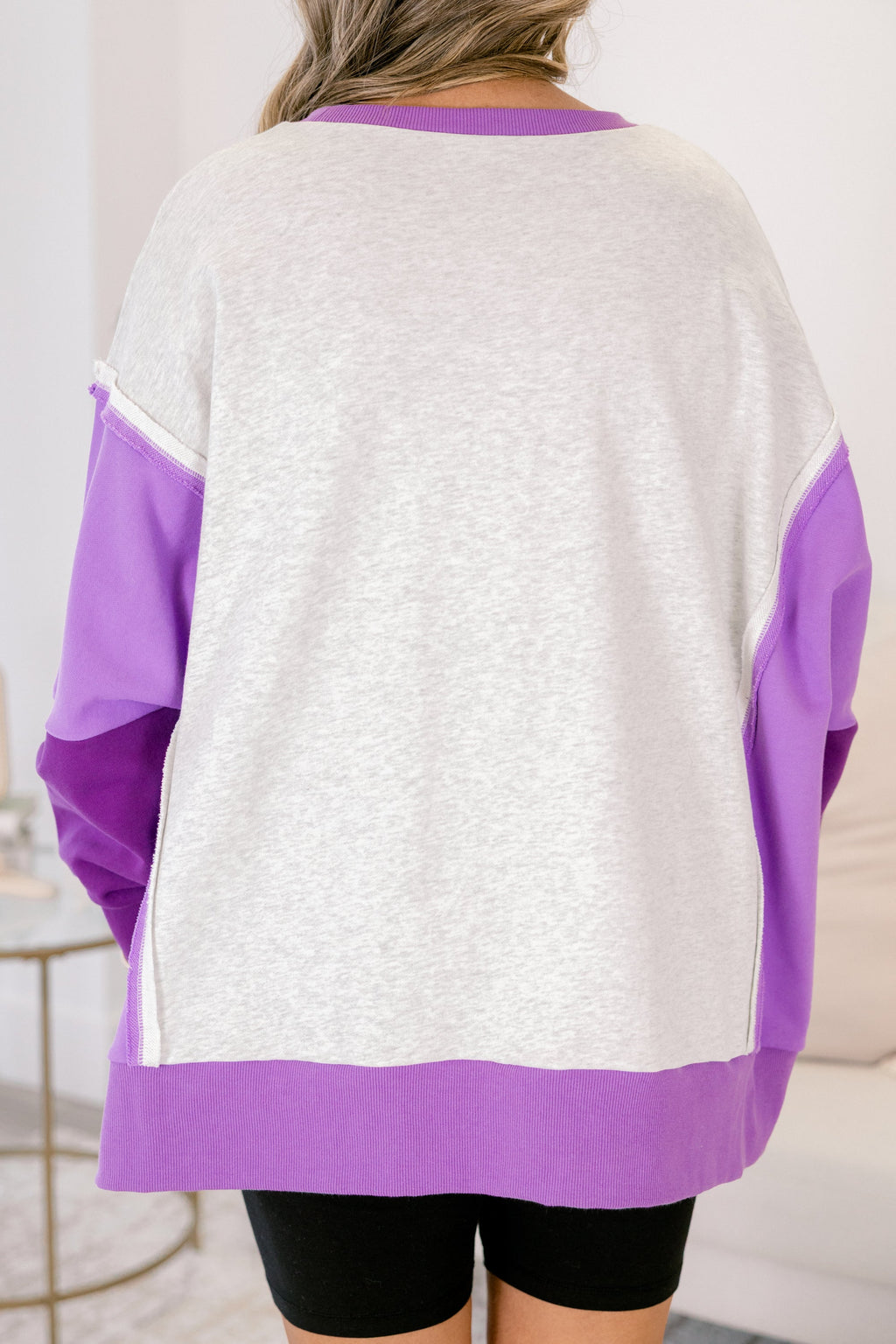 Rising To The Opportunity Pullover, Purple-Gray