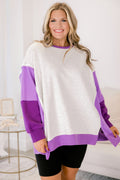 Rising To The Opportunity Pullover, Purple-Gray
