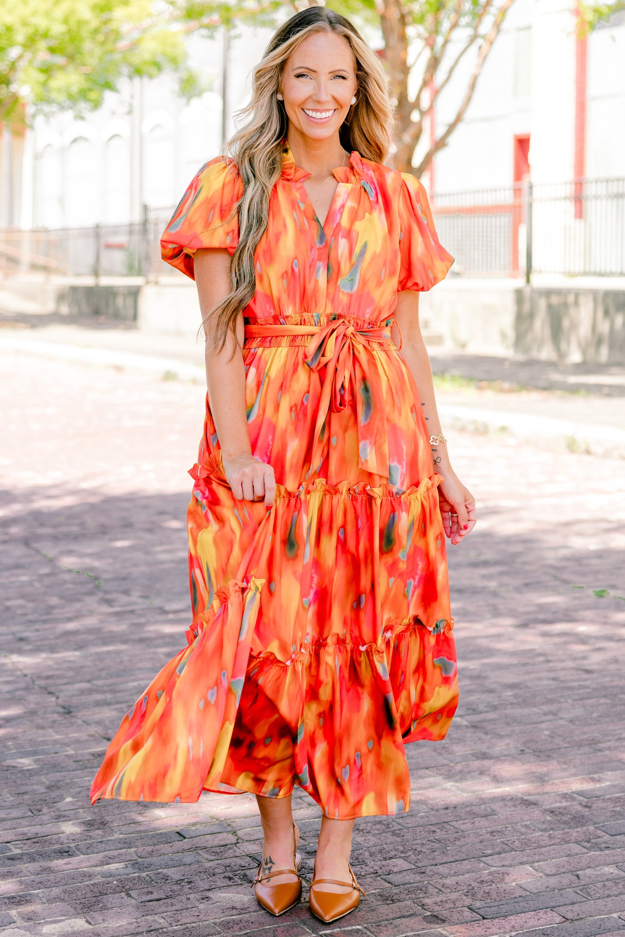 Risk Taker Dress, Orange