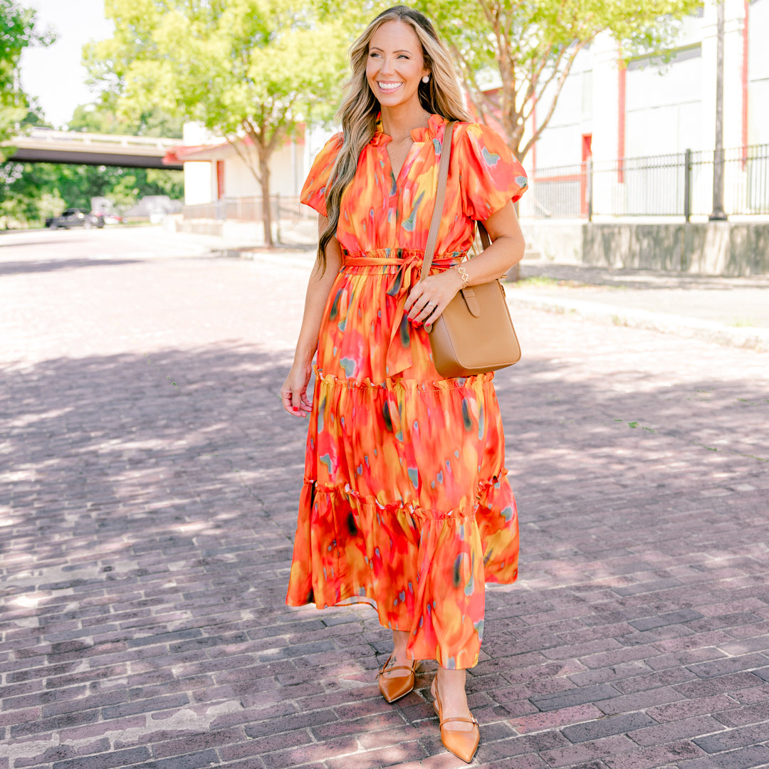 Risk Taker Dress, Orange