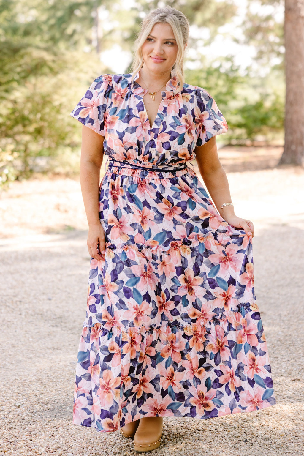Risk Taker Dress, White-Navy