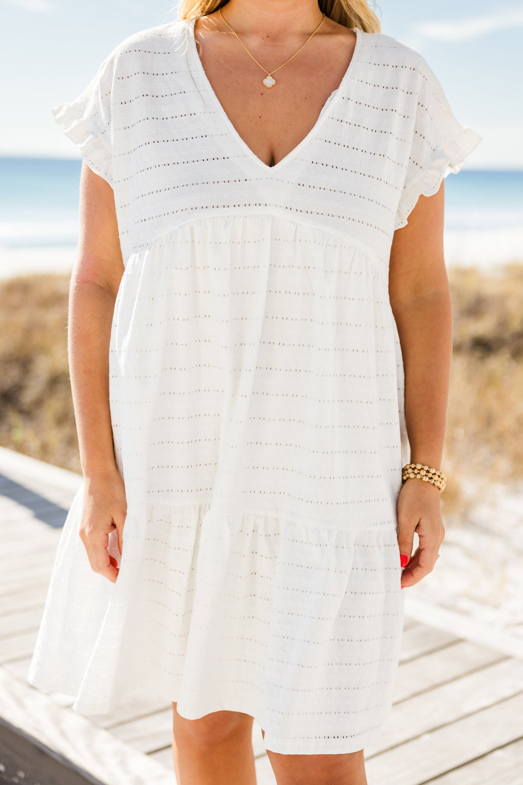 Roam With Me Dress, White