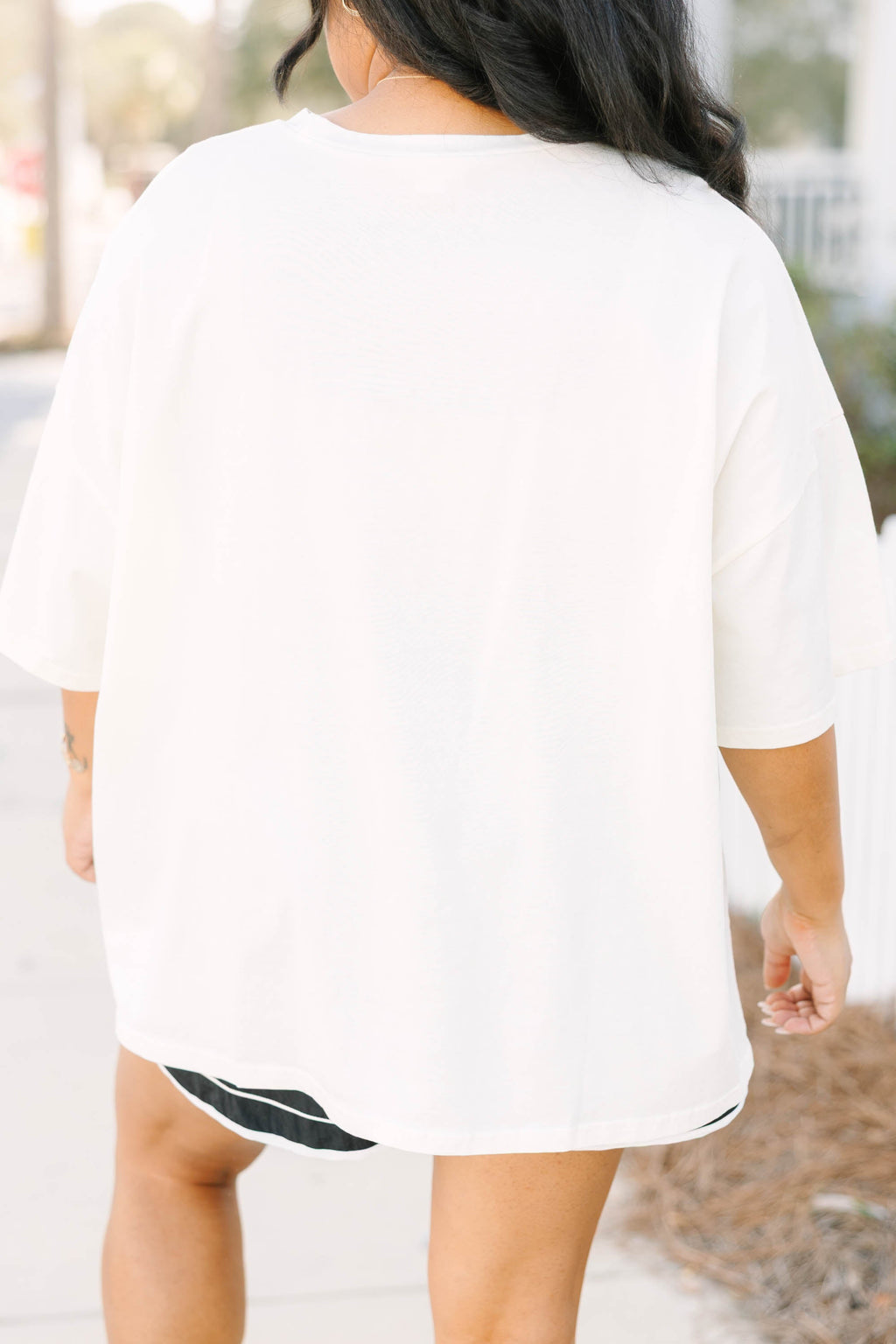 Rock and Roll Band Boyfriend Tee, Ivory