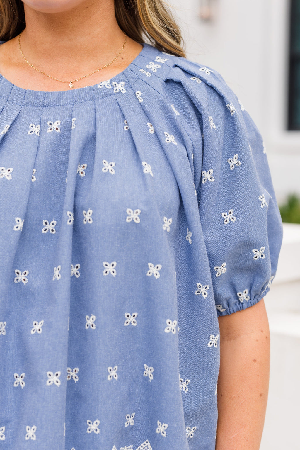Rooftop Romance Top, Chambray