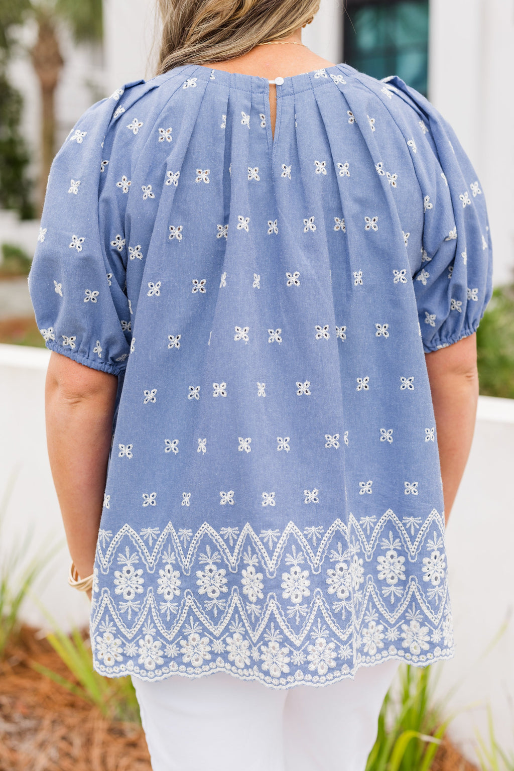 Rooftop Romance Top, Chambray