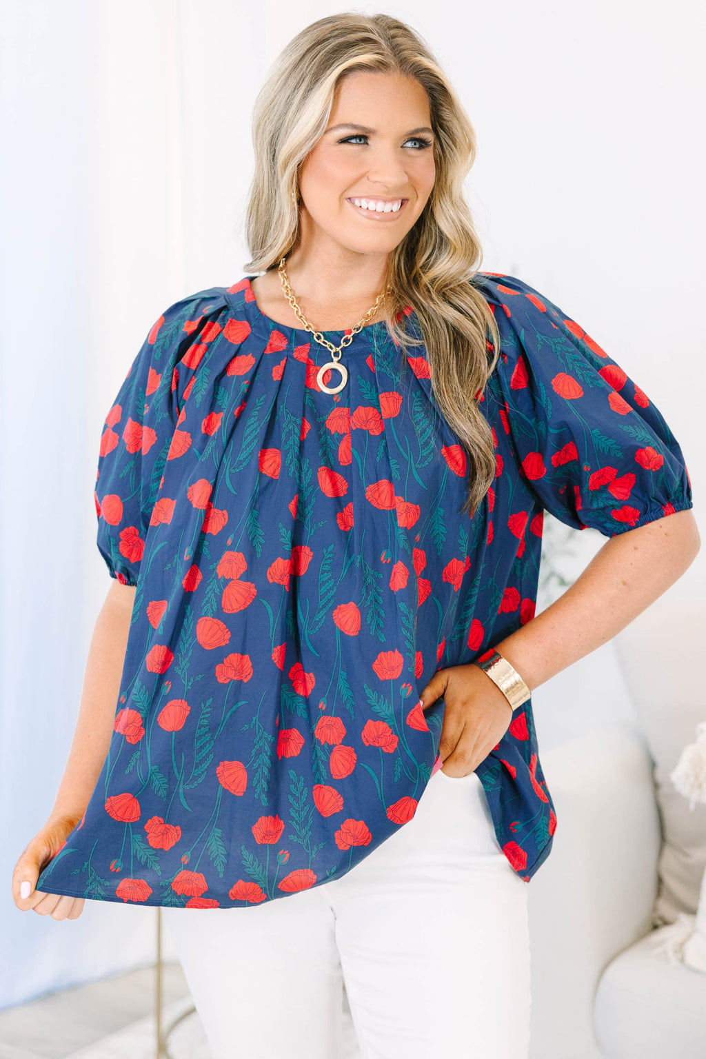 Rooftop Romance Top, Navy