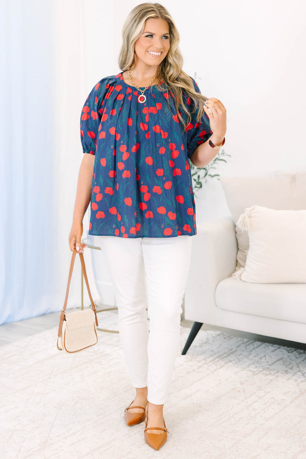 Rooftop Romance Top, Navy