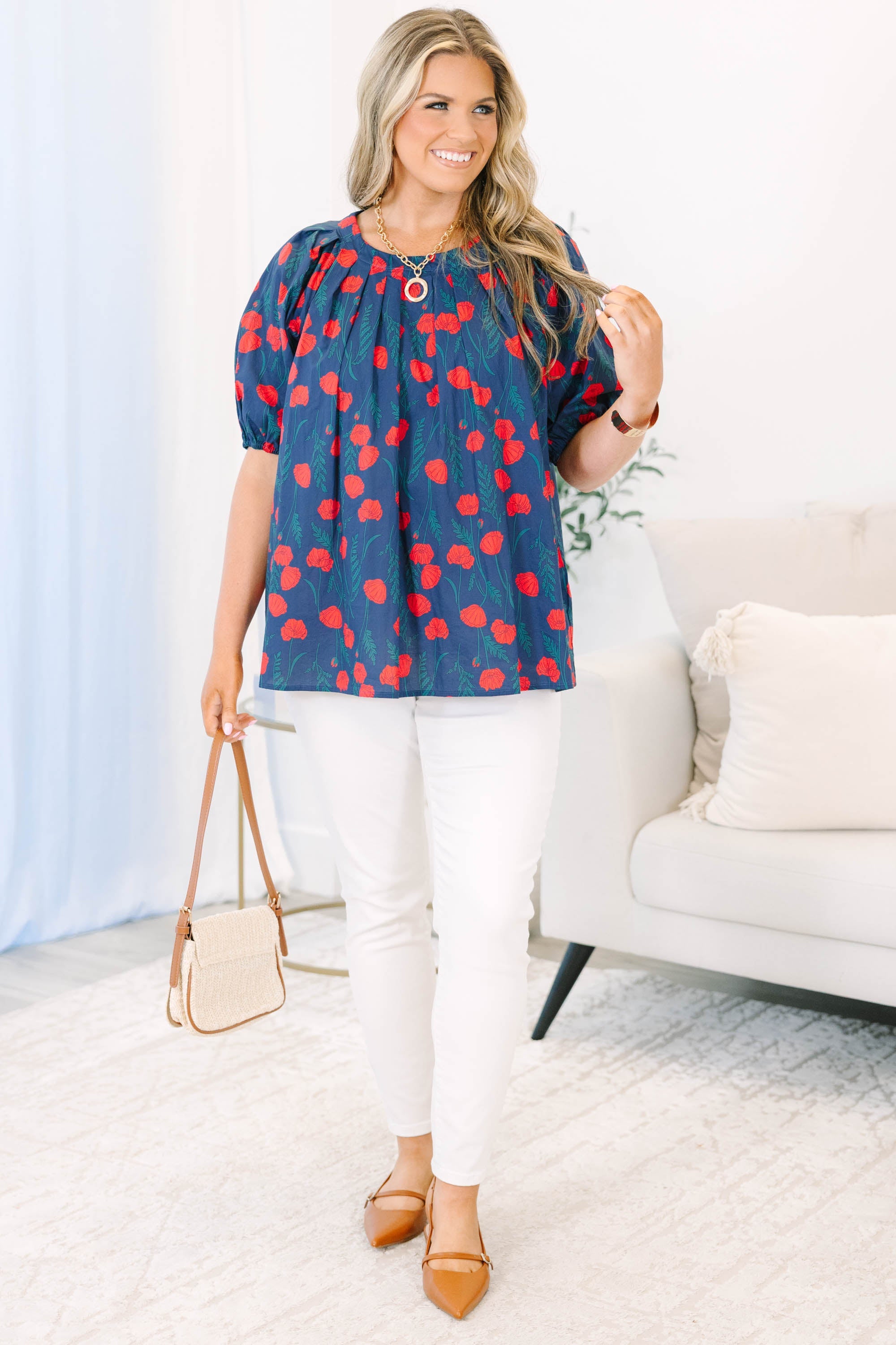 Rooftop Romance Top, Navy