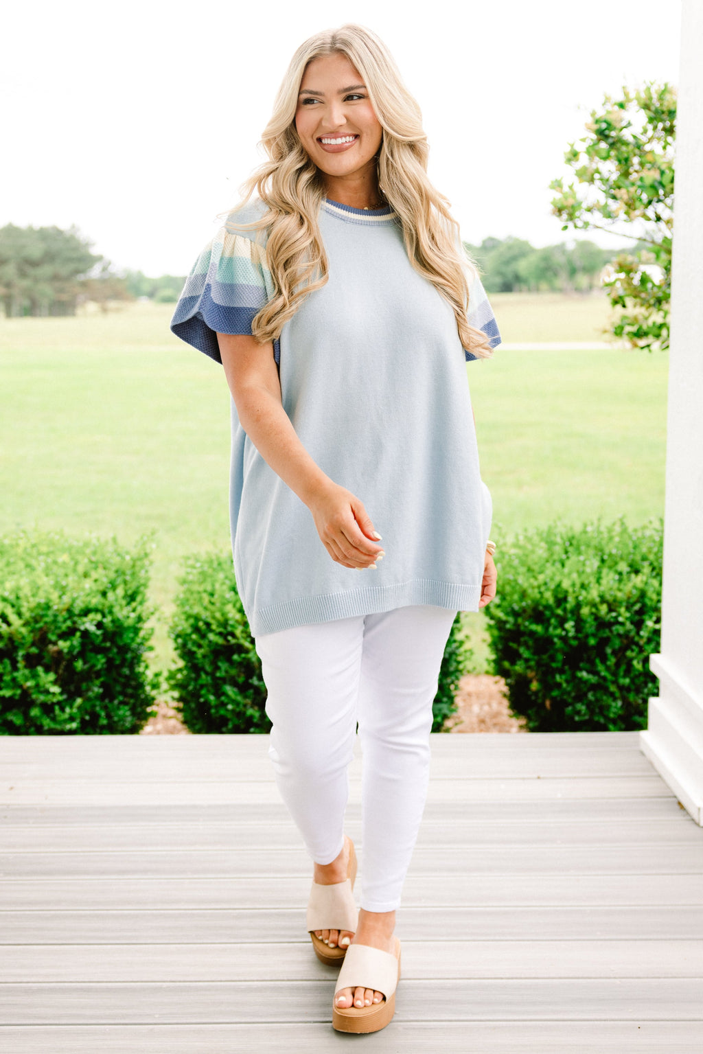 Rose Of Yesterday Sweater, Blue