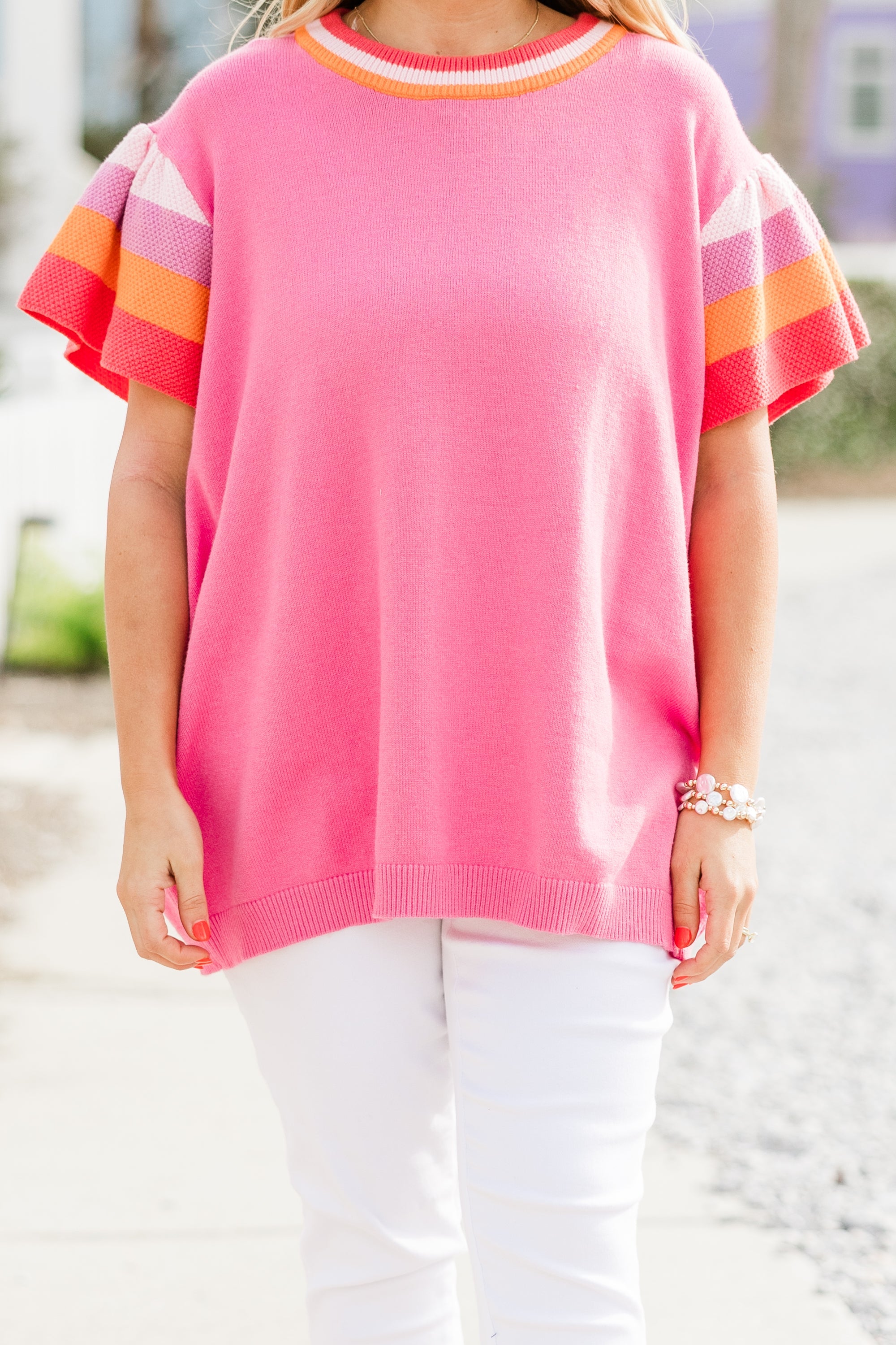 Rose Of Yesterday Sweater, Pink