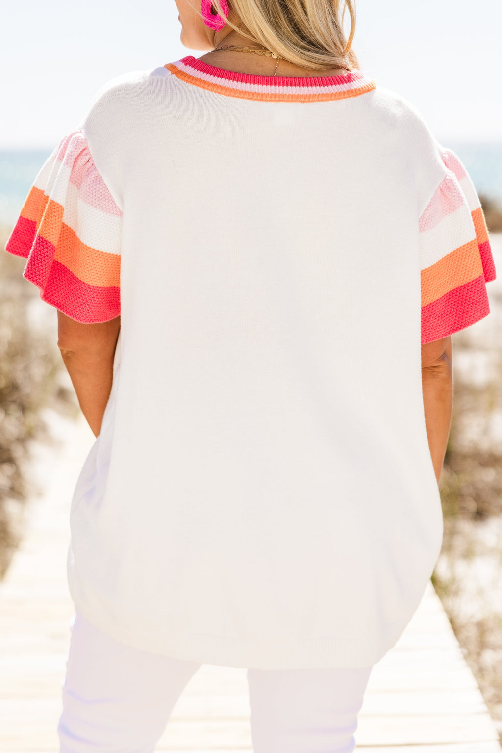 Rose Of Yesterday Sweater, White