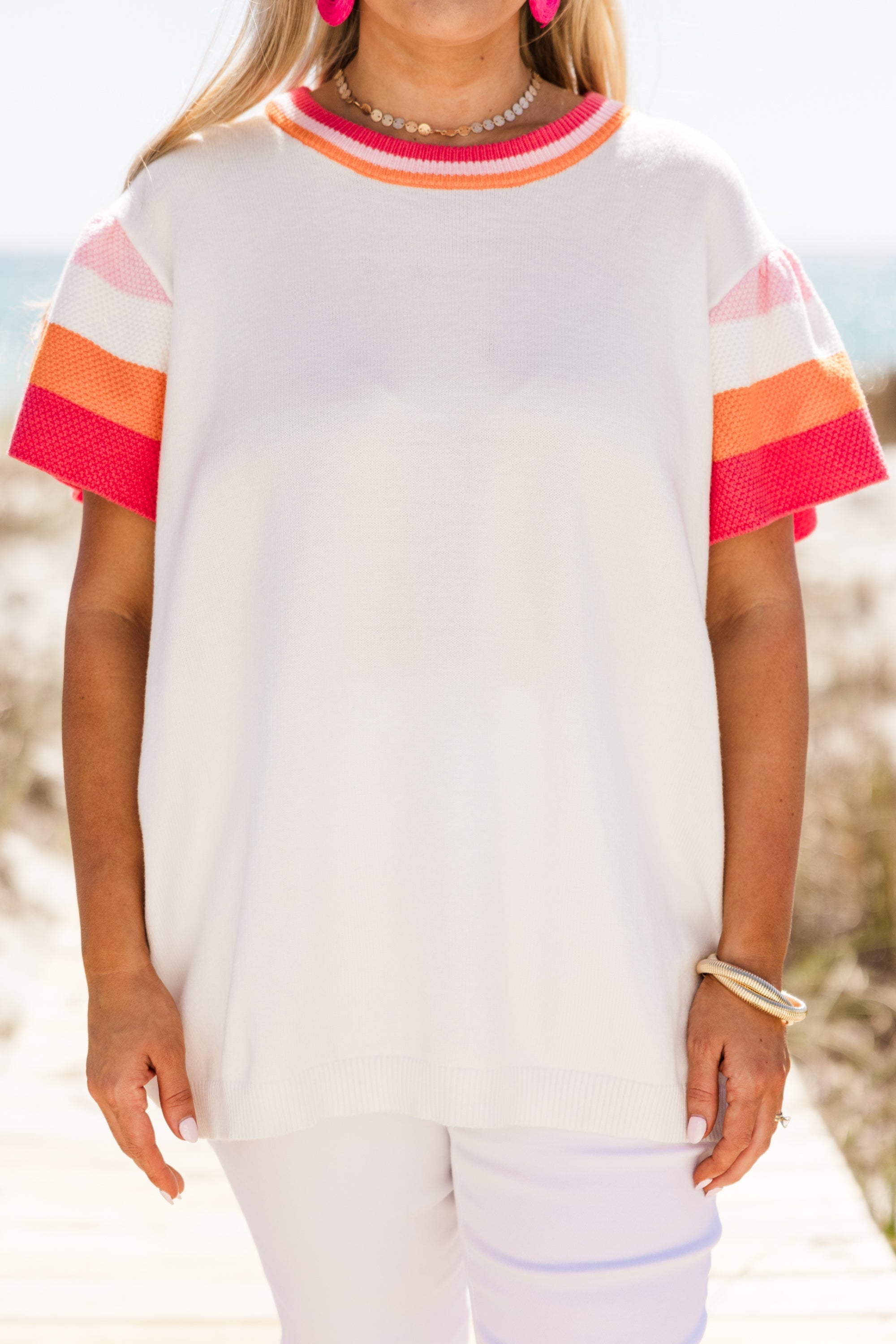 Rose Of Yesterday Sweater, White