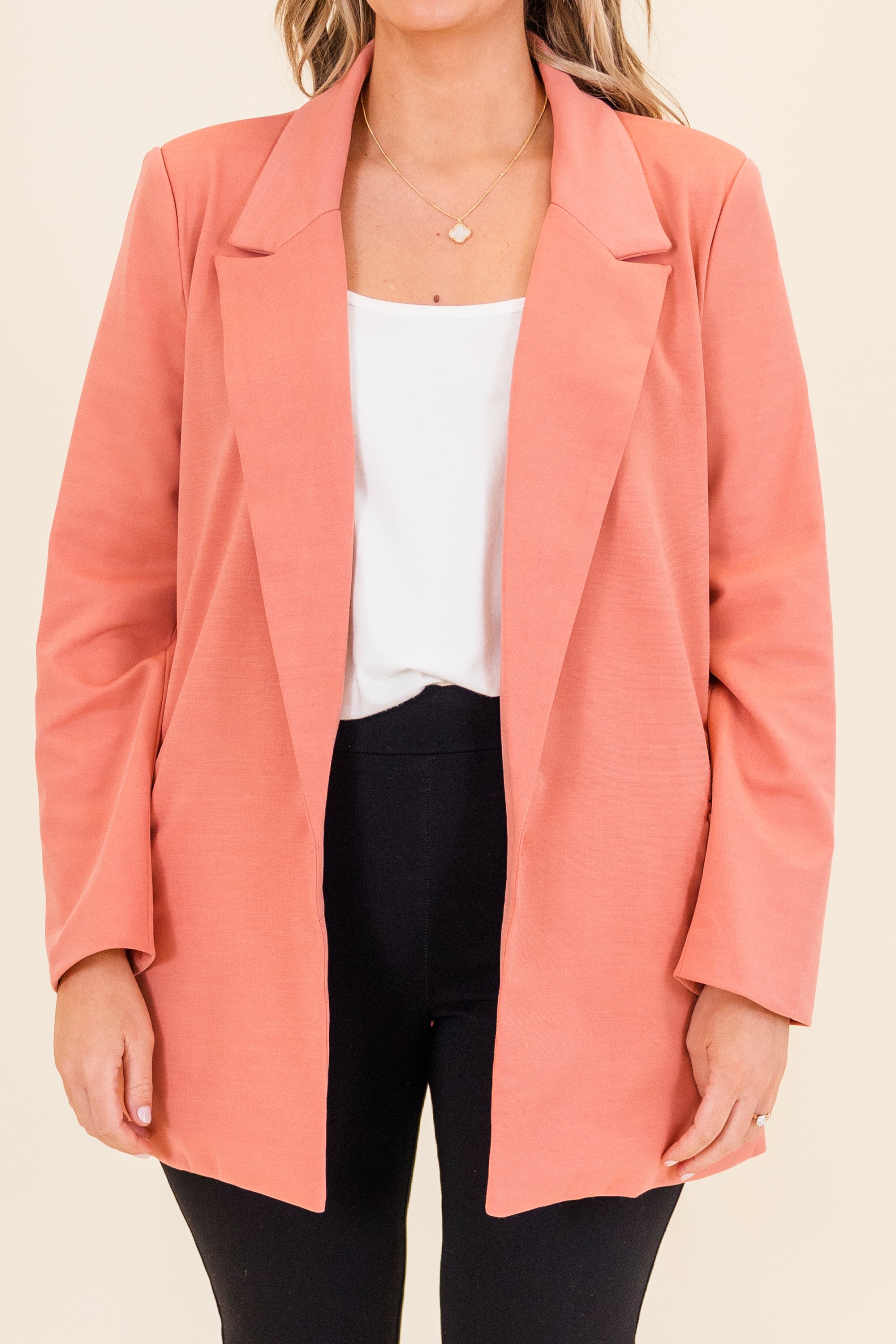 Rosy Glow Blazer, Mauve