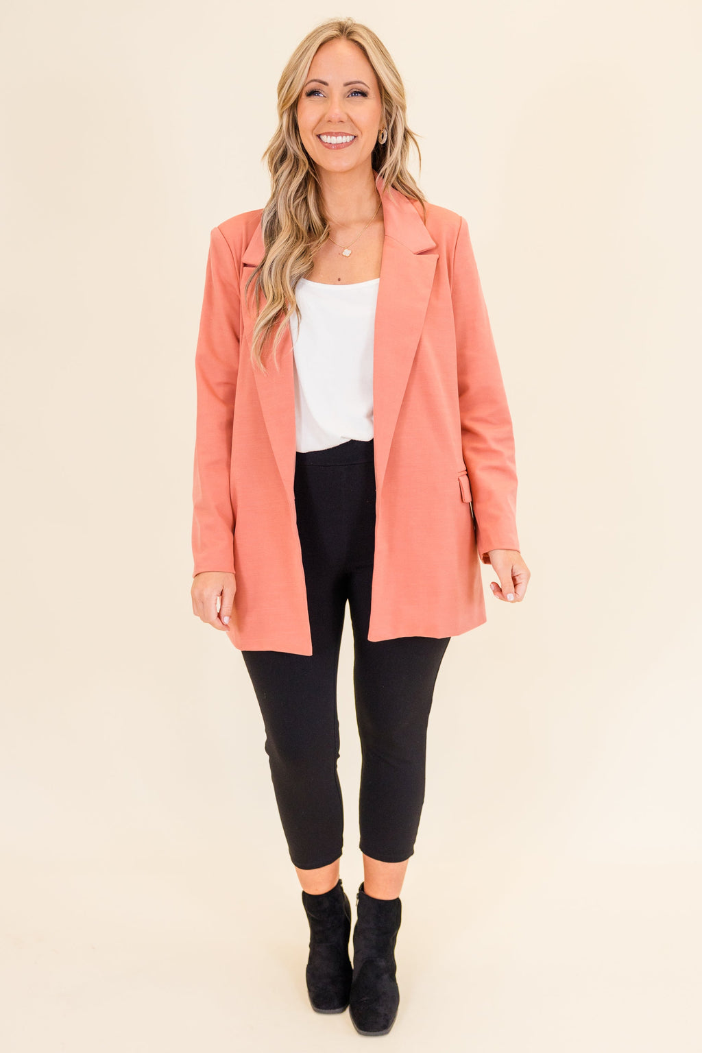 Rosy Glow Blazer, Mauve