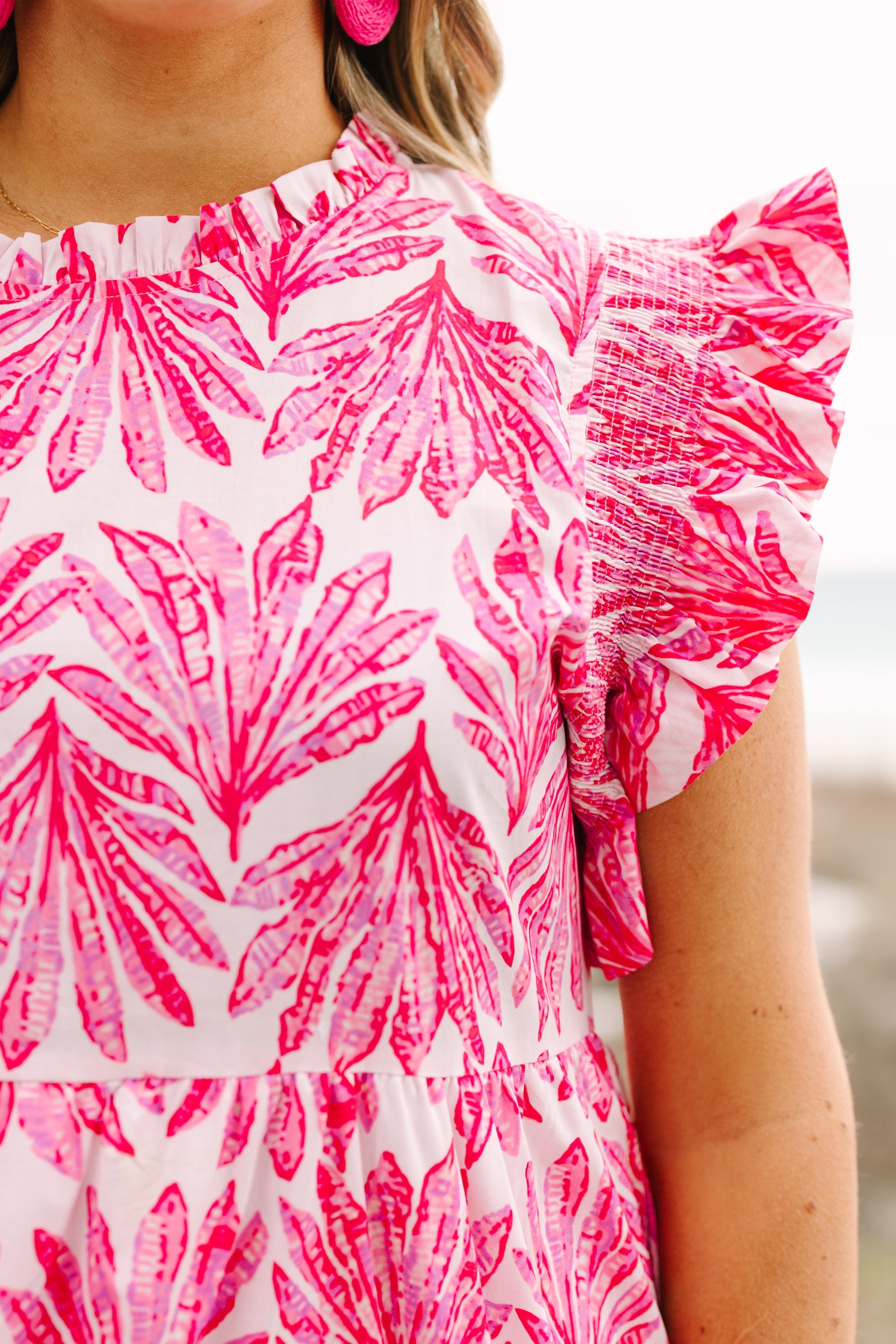 Running Through The Meadows Dress, Fuchsia