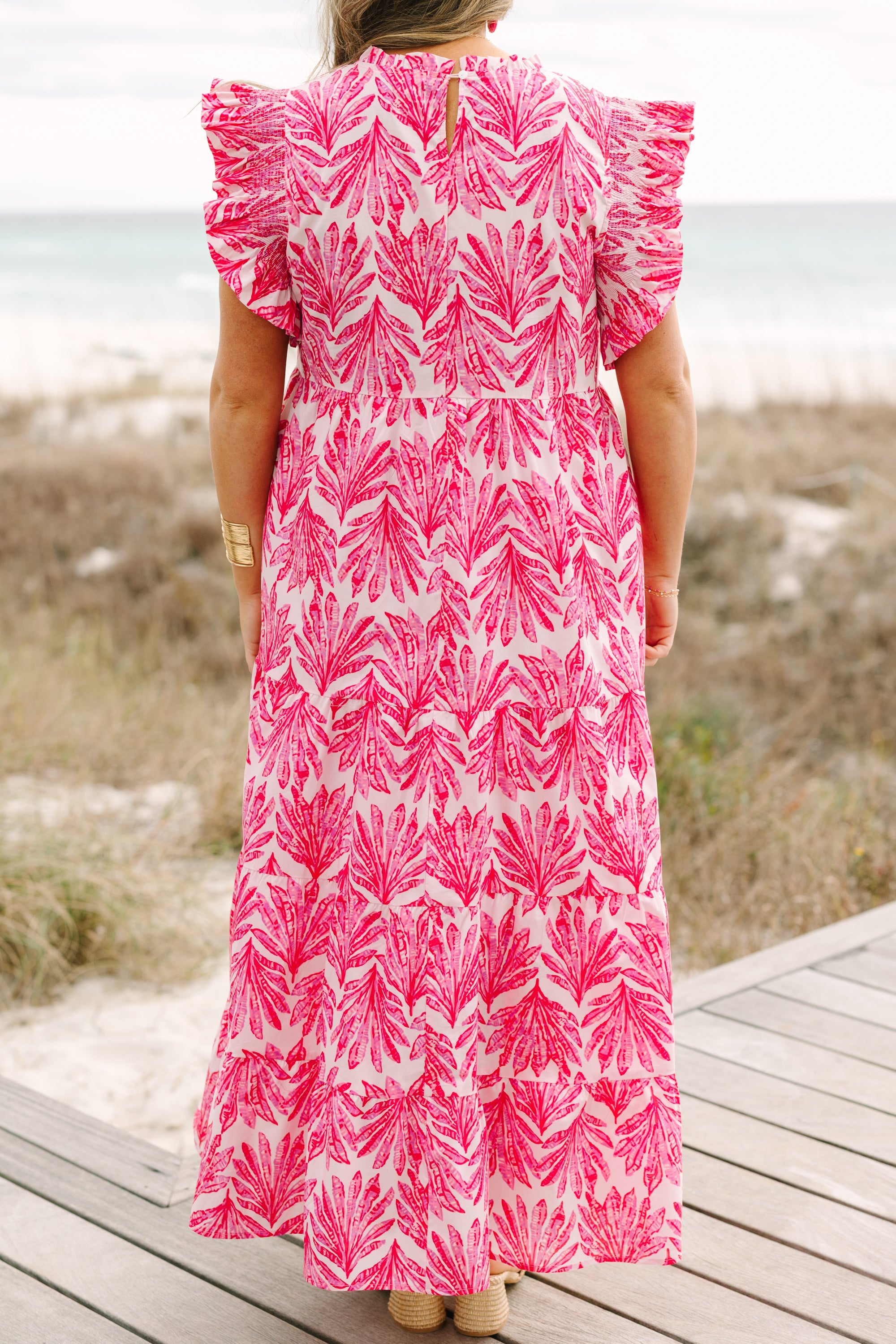 Running Through The Meadows Dress, Fuchsia