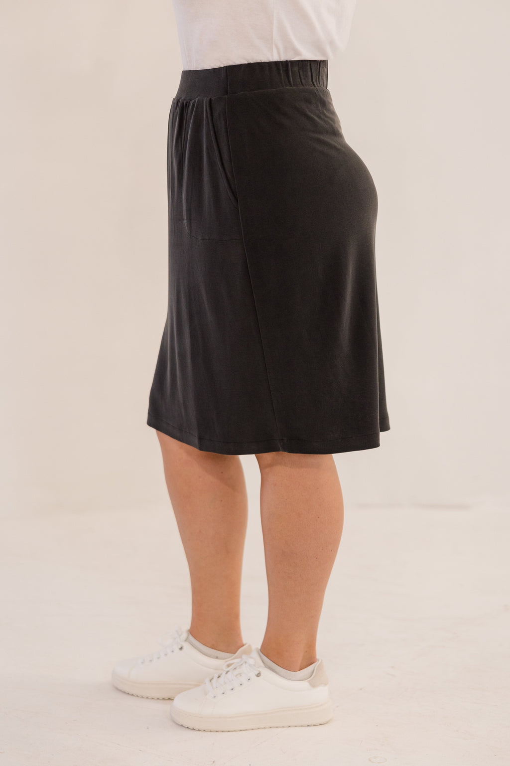 Leah A-Line Skirt, Black