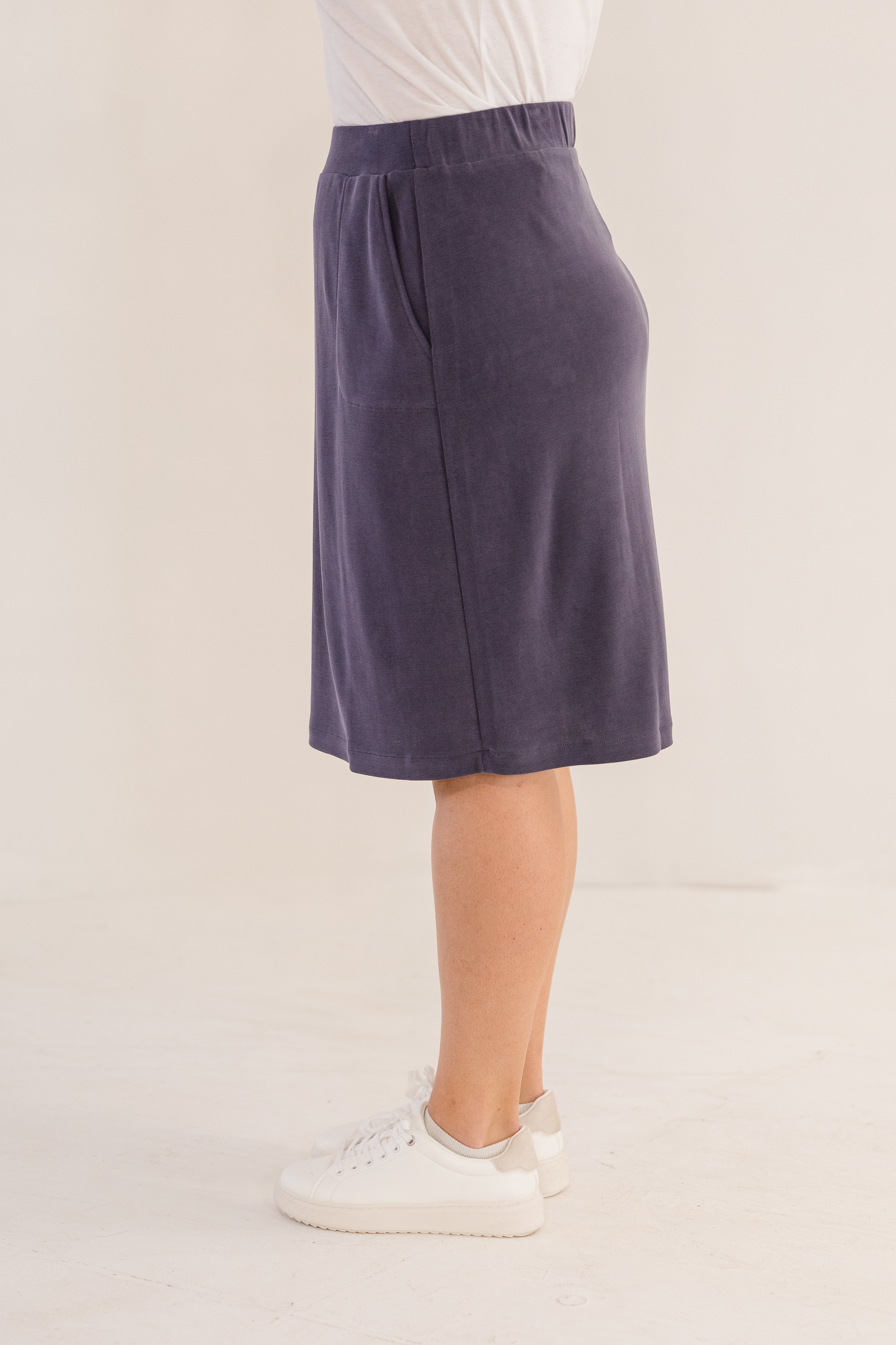 Leah A-Line Skirt, Ink Navy
