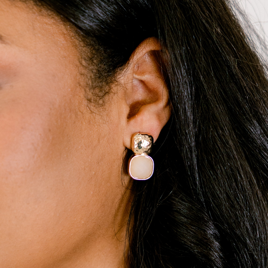 Sable Bloom Earrings, Ivory