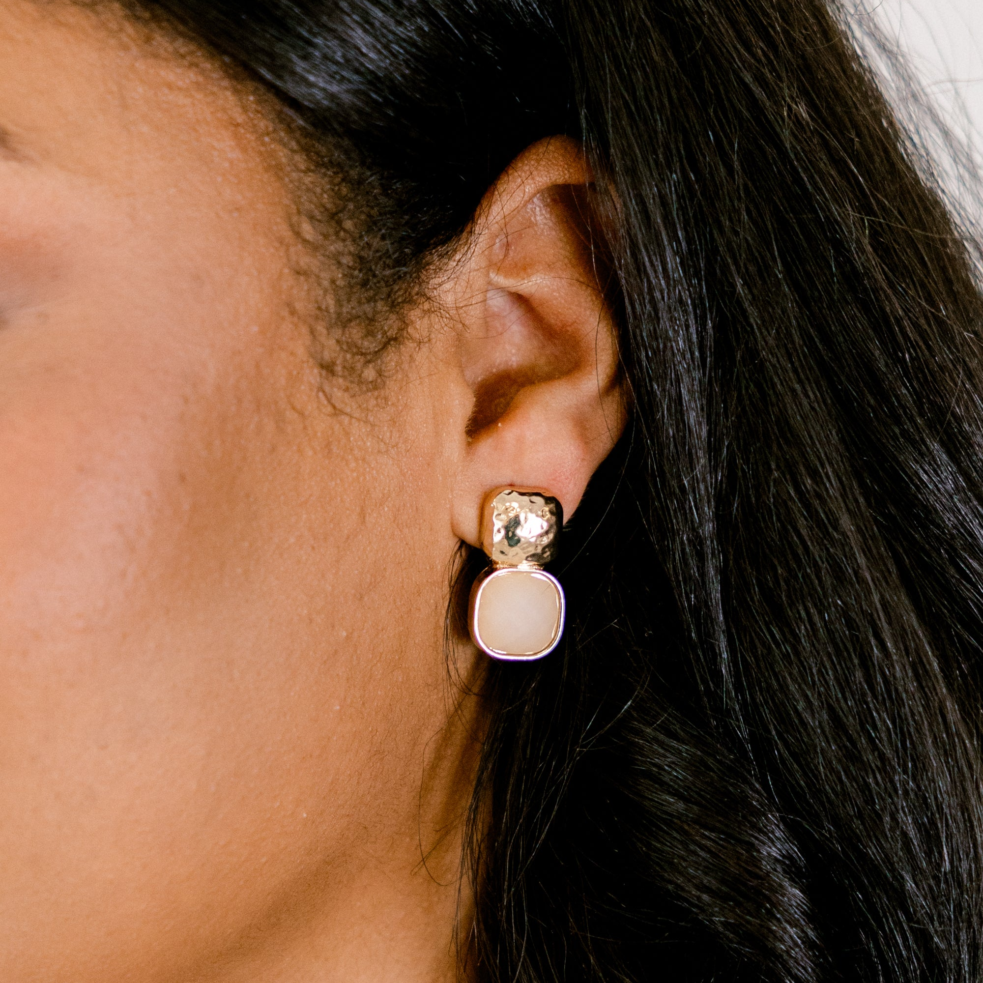 Sable Bloom Earrings, Ivory