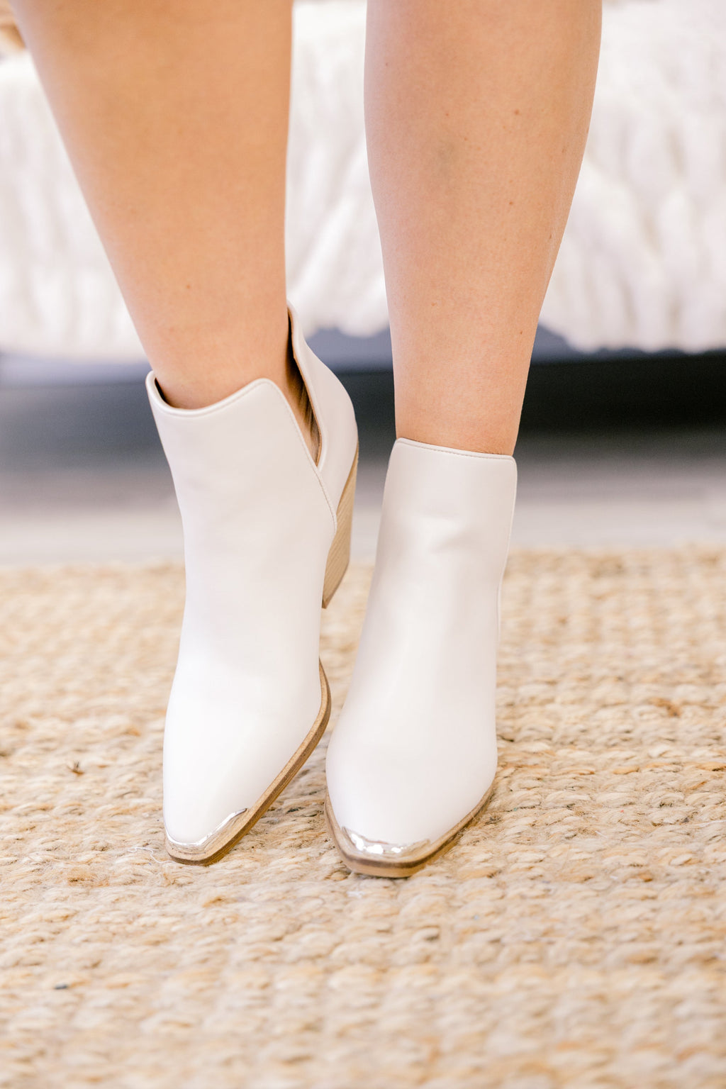 Saddle And Spur Booties, Off White