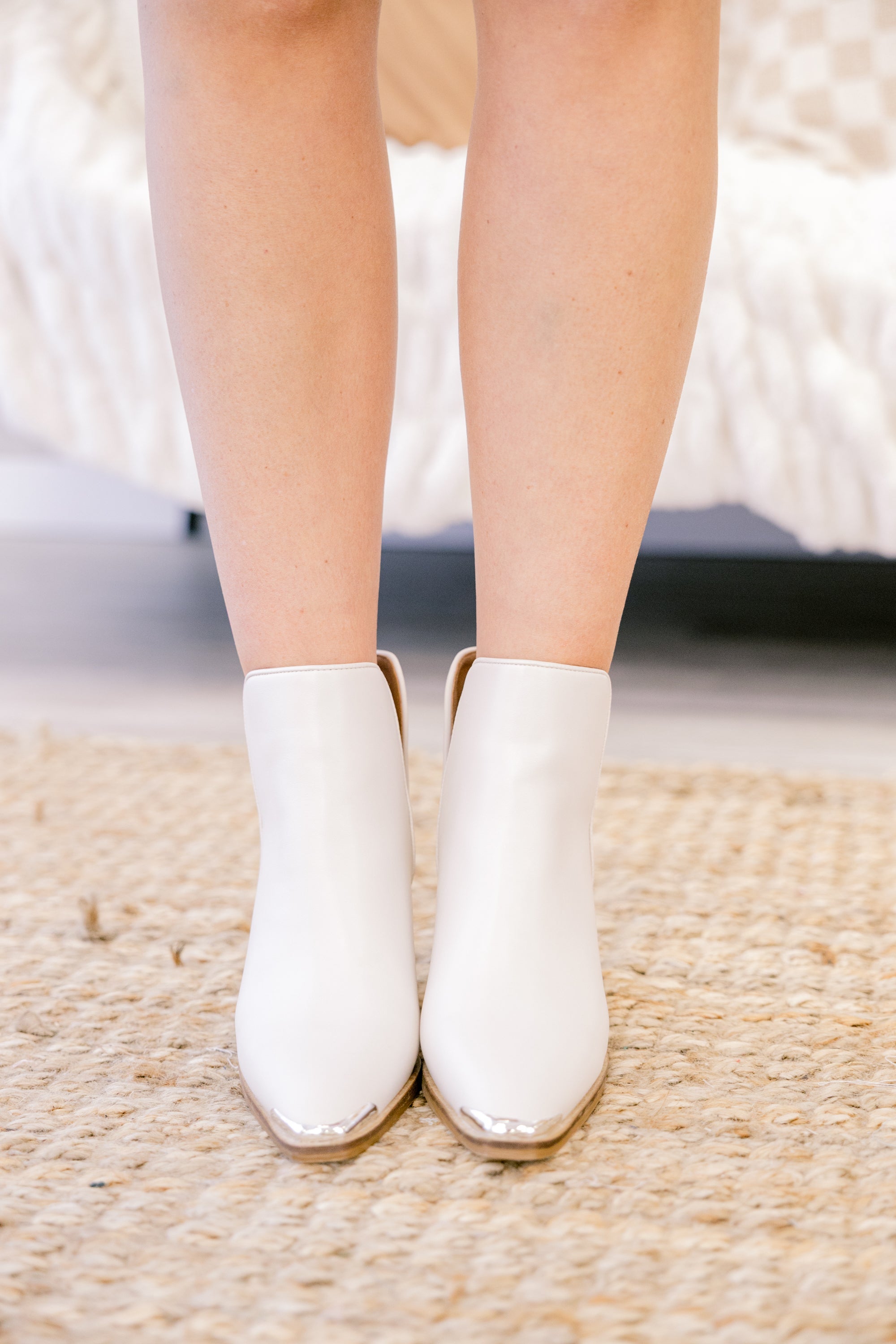 Saddle And Spur Booties, Off White