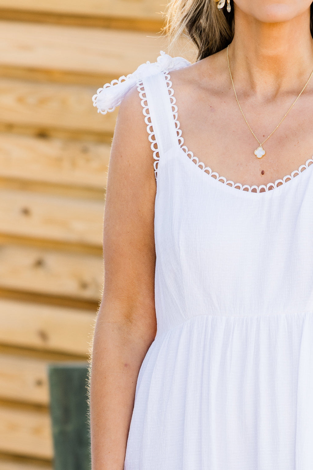 Said In Stride Dress, White