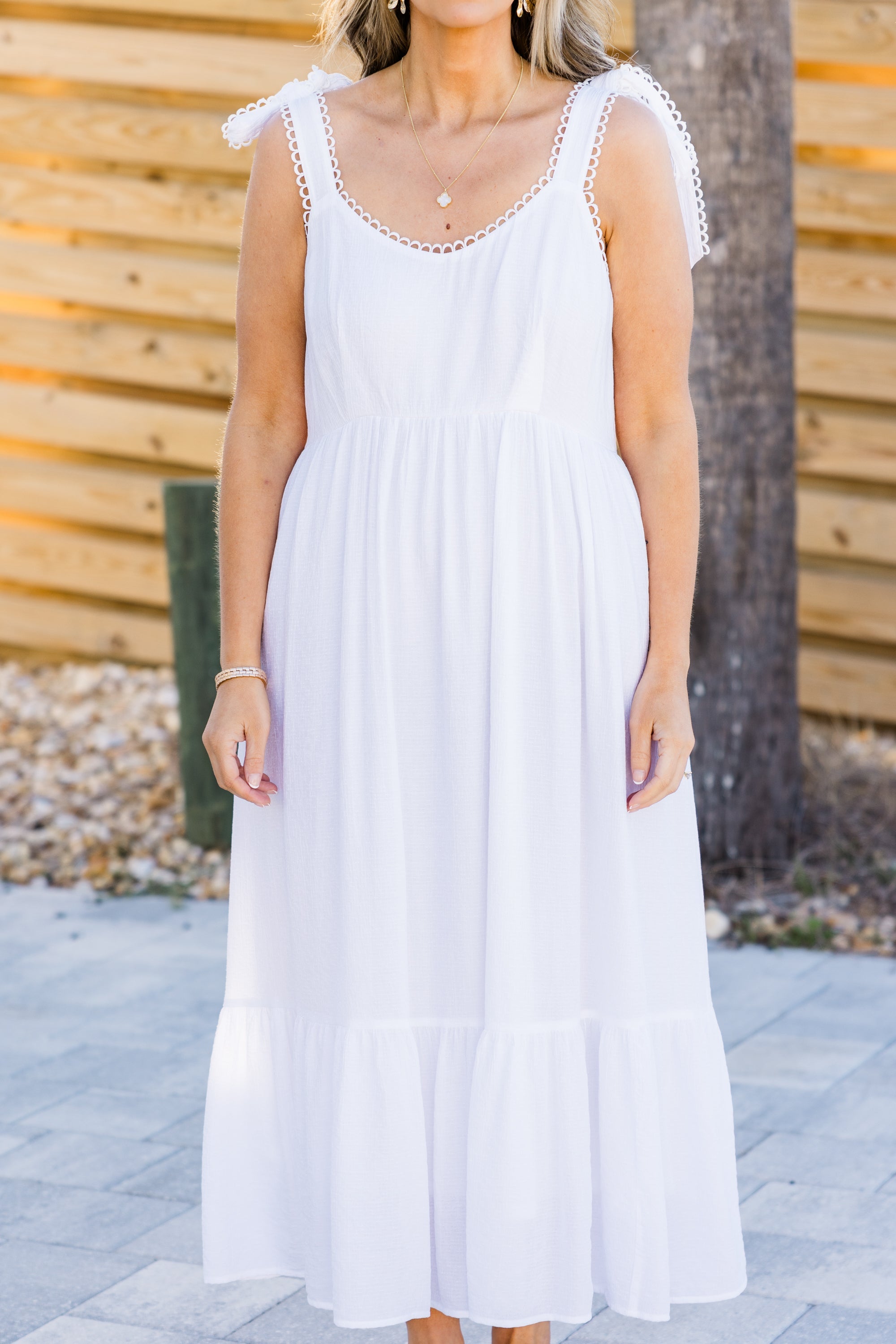 Said In Stride Dress, White