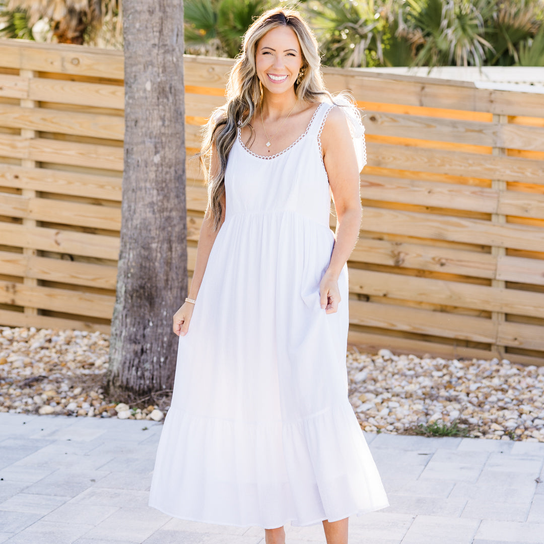 Said In Stride Dress, White