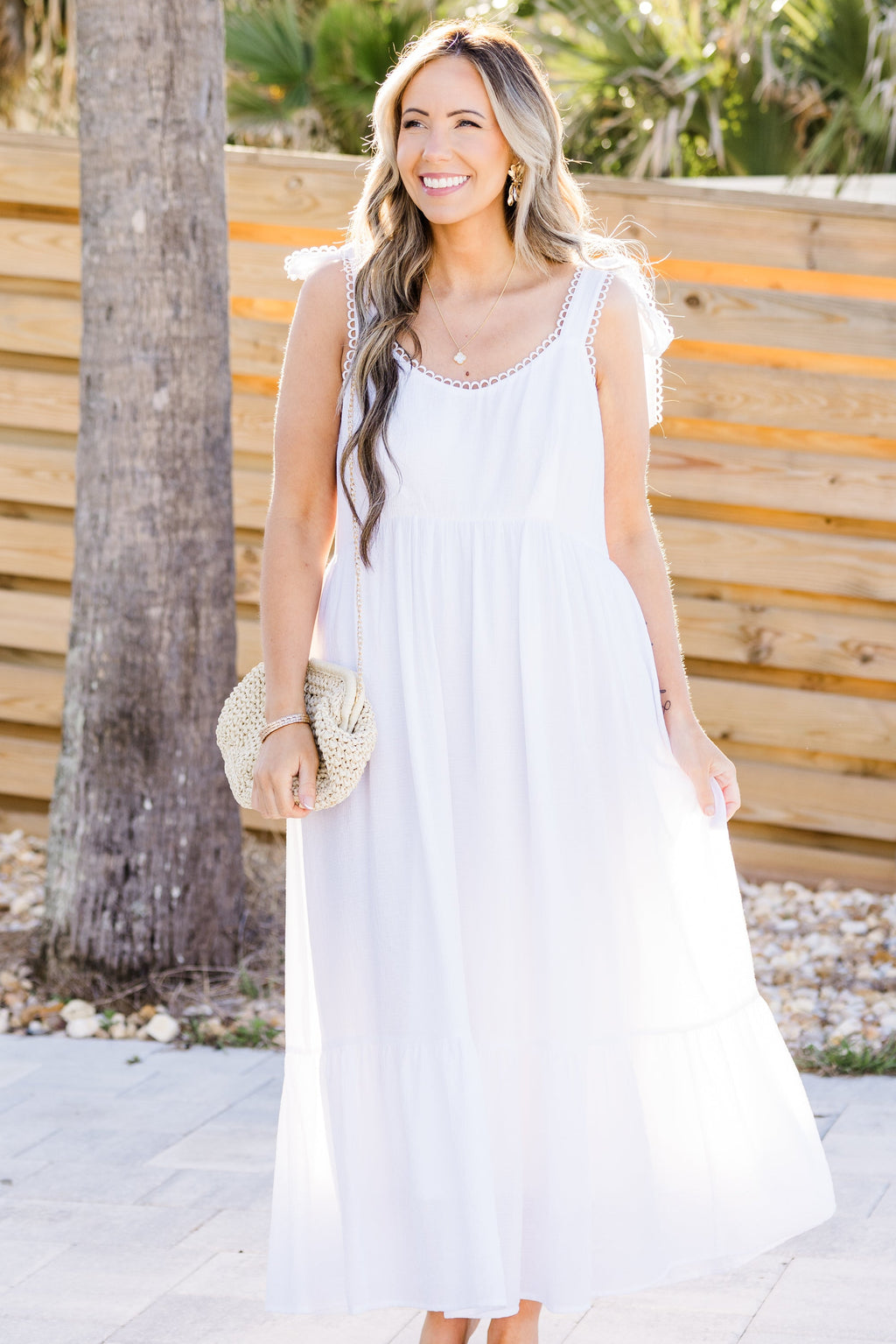 Said In Stride Dress, White