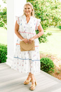 Sail Away With Me Dress, White