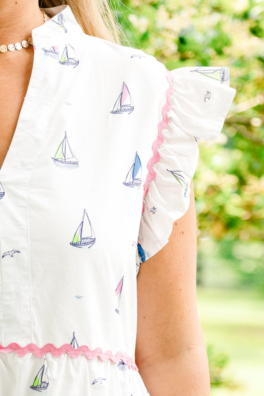 Sail Away With Me Dress, White