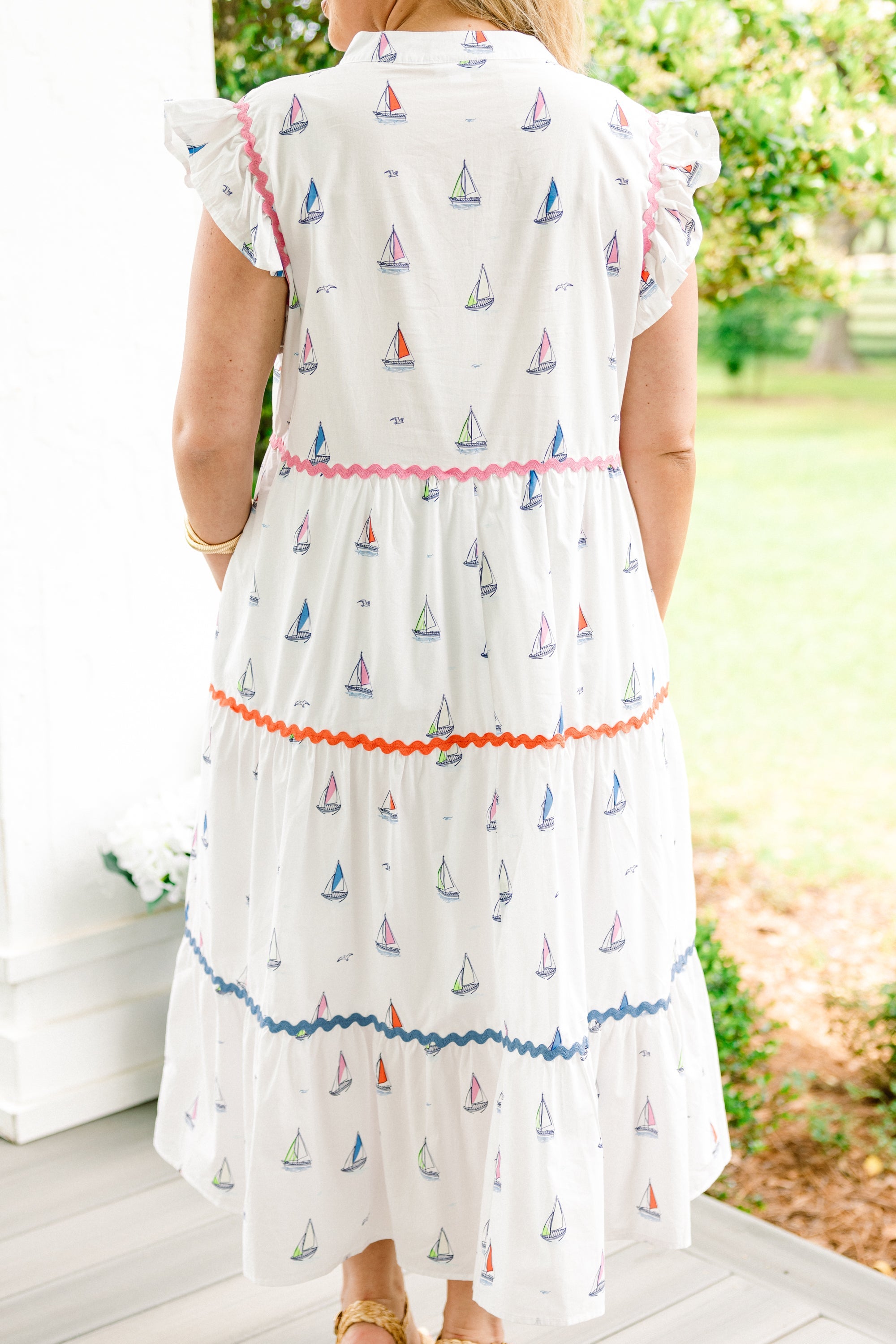 Sail Away With Me Dress, White