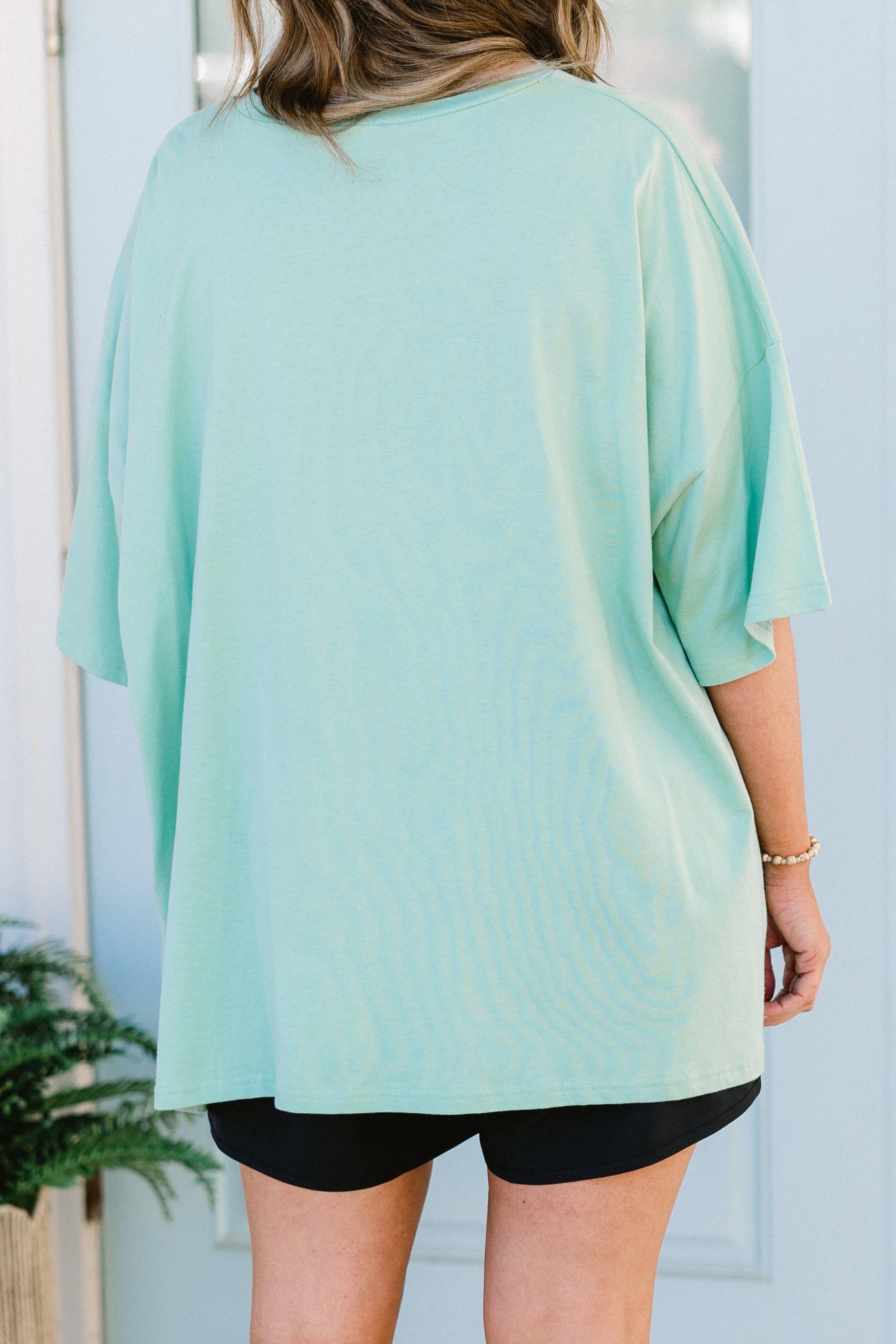 Salty Babe Boyfriend Tee, Light Green
