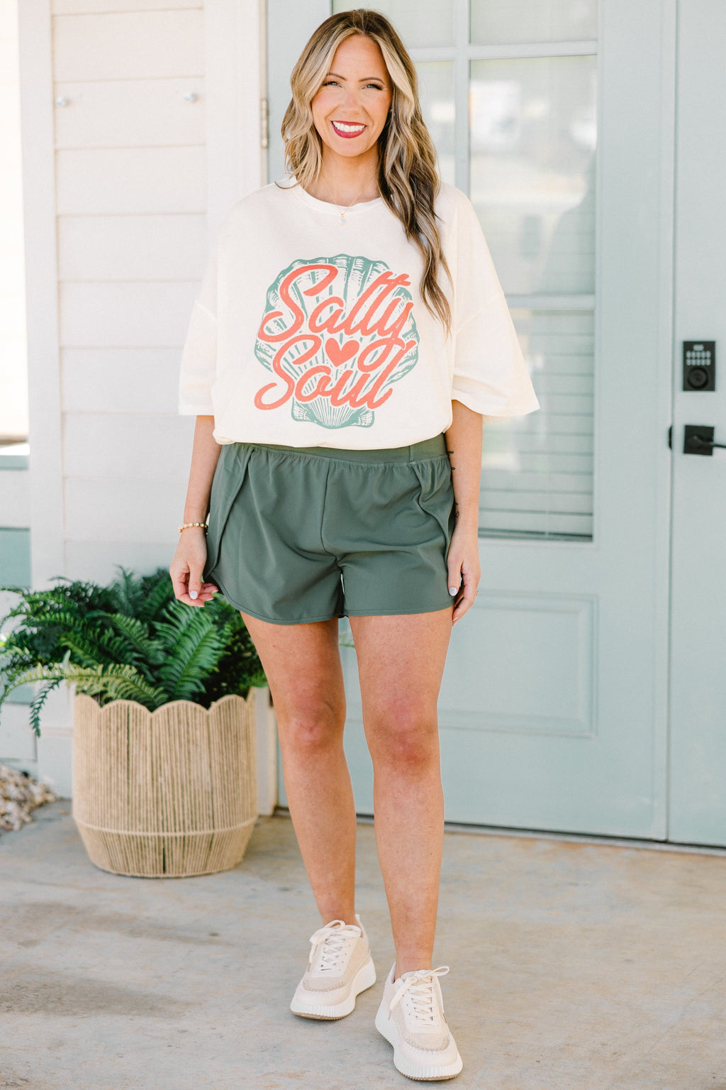 Salty Soul Boyfriend Tee, Ivory