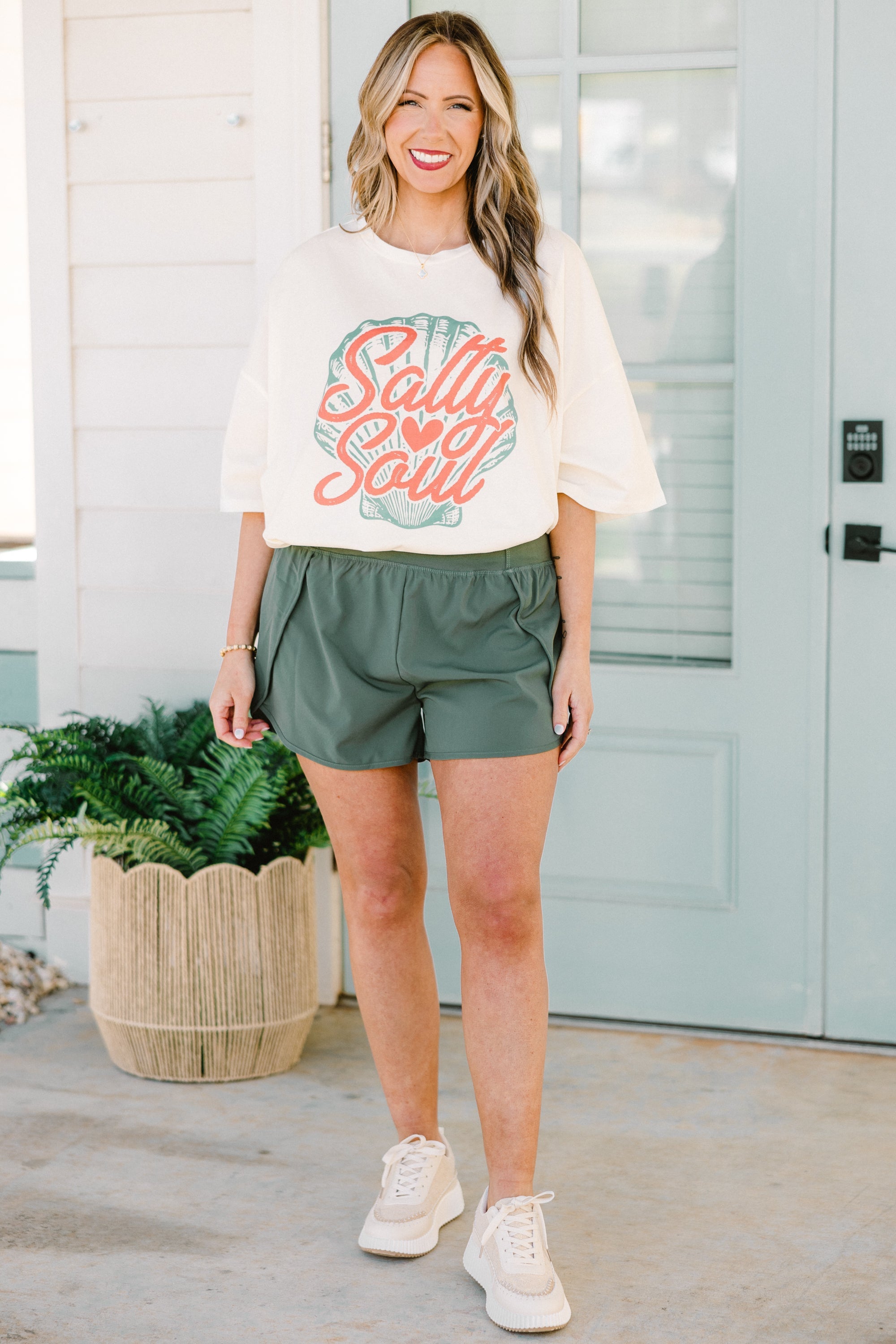 Salty Soul Boyfriend Tee, Ivory