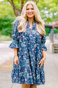 Sands Of Life Dress, Blue Floral