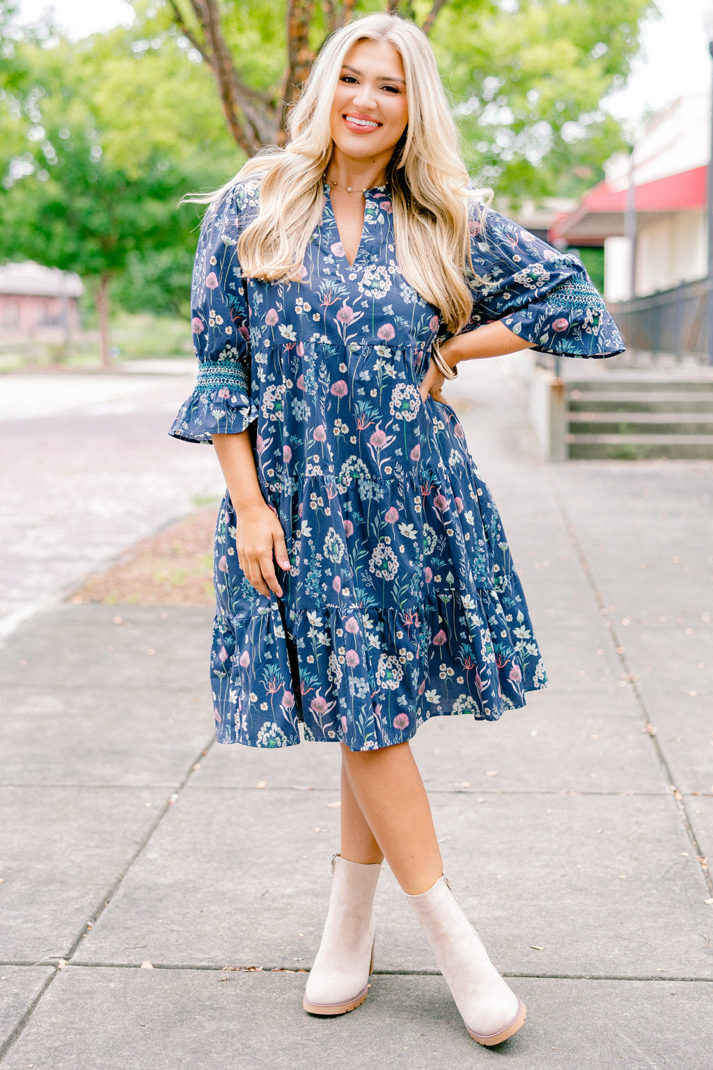 Sands Of Life Dress, Blue Floral