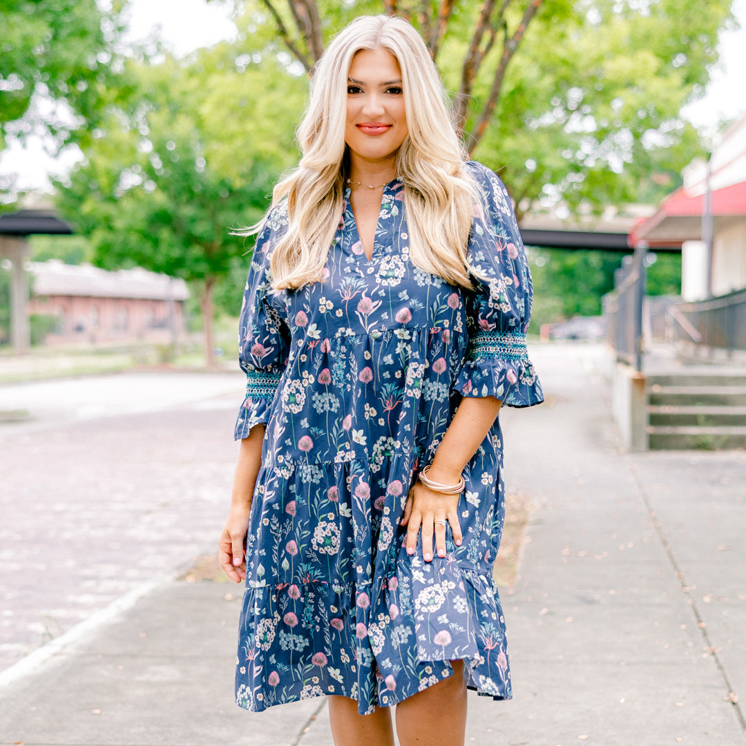 Sands Of Life Dress, Blue Floral