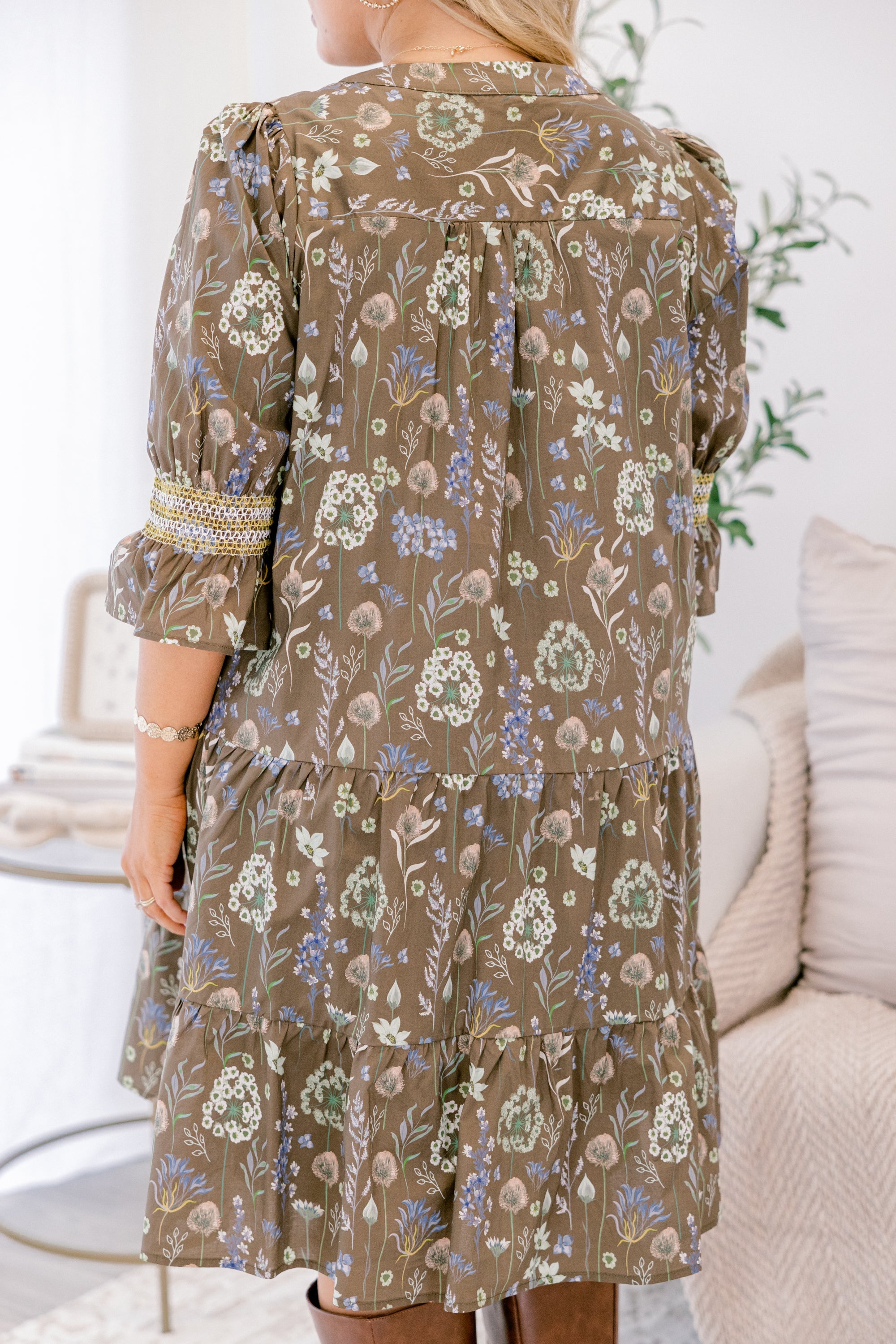 Sands Of Life Dress, Brown Floral