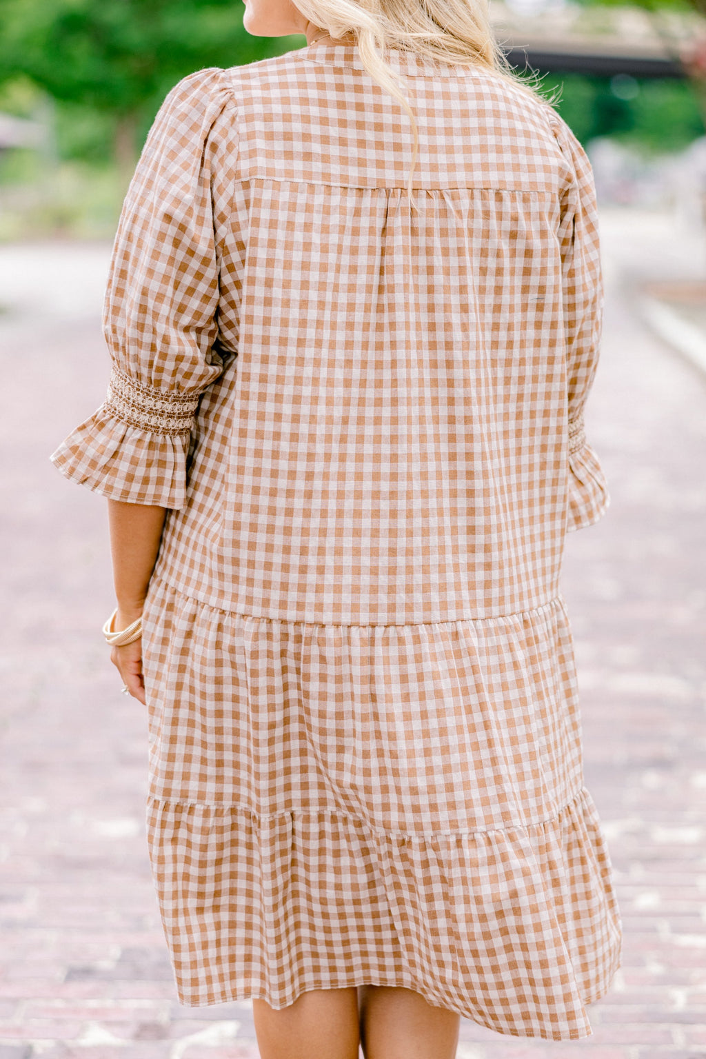 Sands Of Life Dress, Brown Gingham