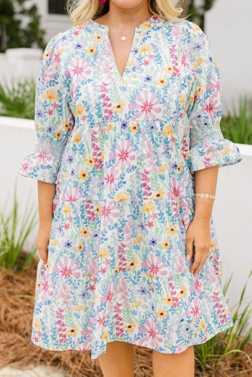 Sands Of Life Dress, Cream Multi